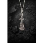 Avenged Sevenfold Elektro Gitar Gümüş Kaplama Düz Zincir Kolye