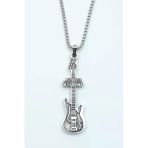 Avenged Sevenfold Elektro Gitar Gümüş Kaplama Örme Zincir Kolye