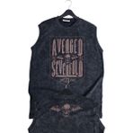 Avenged Sevenfold Ense Baskılı Yıkamalı Kolsuz Tişört, Unisex Rock Band Temalı Sıfır Kol Atlet - Siyah - 3XL