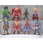 Avengers 8'li Anime Oyuncak Seti Spiderman Ironman Hulkbuster Thanos B. Panther Thor Hulk C. America