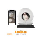 AVENİR AV-CB02C KAMERALI Akıllı Otomatik Kedi Tuvaleti App Kontrol Koku Yapmayan Kum Kabı