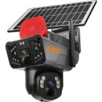 Avenir AV-S427 Solar 4G Sim 6MP 2 Kameralı Wi-Fi PTZ Renkli Gece Görüş Dış Mekan Smart Güvenlik Kamerası