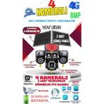 Avenir AV-S446 4 Kameralı (3 Motorlu+ 1 Sabit) 8mp E Sim 4g Sim Kartlı Ptz Kamera | Gece Renkli Görüş