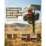 Avenir AV-S446 4 Kameralı 3 Ptz'li 12MP Güneş Enerjili Akıllı Kamera + Aylık 8 GB Internet Paketi Hediye - Siyah