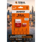 AVENİR Micro SD Hafıza Kartı Class 10 U3 – Güvenli Kayıt, Hızlı , FAT32 Destekli