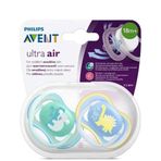 Avent +18 Ay - Erkek Philips Avent Ultra Air Karanlıkta Parlayan 2'li Desenli Gece Emziği