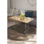 Avenza Living Tekerlekli Masa Orta Sehpa 70X110 Sonomo Metal Ayaklı