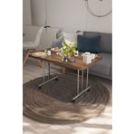 Avenza living TEKERLEKLİ MASA ORTA SEHPA EN 70 BOY 110 YÜKSEKLİK 58 METAL AYAKLI