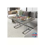 Avenza Living Tekerlekli Orta Sehpa Masa 70 X 110 Gri Mermer