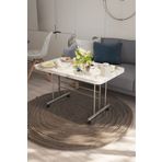 Avenza living Tekerli Masa Orta Sehpa 70x110 Metal Ayak