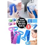 Aveo 5 Adet Peeling Fırçası Gaggani Jeli Unisex Lekeleri Çıkartan Duş Banyo Sırt Kesesi Banyo Lif
