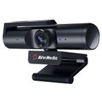 AVerMedia Live Streamer CAM 513-4K 30fps UHD geniş açılı web kamerası, oyun için, sabit odaklama, iç aydınlatma için, OBS, zoom, PC/Mac için mükemmel, siyah