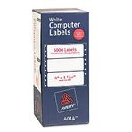 Avery 4014 Dot Matrix Posta Etiketleri, 1 Arası, 1 7/16 x 4, Beyaz (5000'li Kutu)