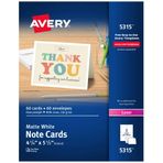 Avery 5315 4.25x5.5 cm 60 Kart Zarf Lazer Yazıcı