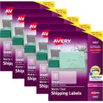 Avery Mat Buzlu Saydam Adres Etiketleri, Lazer Yazıcılar Için, 5 Cm X 10 Cm, 500 Etiket, 5 Paket (56