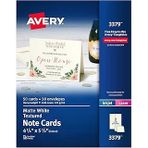 Avery Yazdırılabilir Not Kartları, Mürekkep Püskürtmeli Yazıcılar, 50 Kart Zarf, 4,25 X 5,5, Ağır, Dokulu (3379) Doğum Günü Için