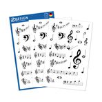 AVERY Zweckform 55151 Kağıt Çıkartma, Notalar 75 Etiket (Beyaz, Siyah, Dekoratif Çıkartma, Müzik Notaları, Müzik Dersleri, Kendinden Yapışkanlı, Kartlar, Kupür Albümü, Fotoğraf Albümü, Bullet Journal, Dekorasyon, El İşi)