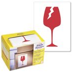 AVERY Zweckform Uyarı etiketleri 7251 Sembol: Dikkat Kırılabilir (Karton Dispenserde Rulo Üzerinde 200 Etiket, 78 x 100 mm, Kendinden Yapışkanlı, Nakliye, Taşınma için Kullanılabilir), Parlak Kırmızı