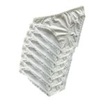 AVES Kadın Krem Dantelli Bikini Slip Külot, 5'li Paket, Beden 3