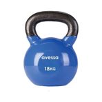 Avessa 18 kg Kettlebell Çaydanlık Mavi Dambıl