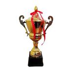 Avessa 44 cm Kapaklı Kupa Gold Kaplama Kupa Madalya J3023A