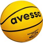 Avessa Basketbol Topu No 5 Sarı Renk Kauçuk Malzeme ile Yüksek Performans İçin Tasarlandı - Sarı - Lacivert - 5 Numara