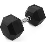 Avessa Hex Olimpik Dambıl Optimum Kavrama Için Tırtıklı Saplar Kauçuk Kaplama Altıgen Dumbell - 7,5 kg