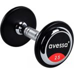Avessa Kauçuk Kaplı Olimpik Dambıl 2.5 kg Siyah Renkli Dayanıklı Ağırlık