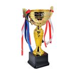 AVESSA Kupa Siyah Zemin Kupa Madalya Gold Kaplama 29 cm