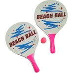 Avessa Plaj Tenis Raket Seti ( 2 Raket 1 Top) Beyaz Pembe - Renkli
