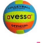 Avessa VLM-700 Makina Dikişli Soft Touch 280 gr Fosforlu Deri Voleybol Topu No:5 - No. 5 - Mavi - Sarı - Turuncu