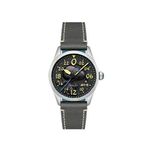 Avi-8 Spitfire Peanuts Snoopy Flying Ace Av-4150-01 Deri Erkek Kol Saati - Gri