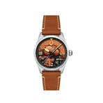 Avi-8 Spitfire Peanuts Snoopy Flying Ace Av-4150-02 Deri Erkek Kol Saati - Kahverengi