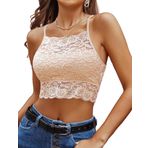 Avidlove Camilose Dantelli Crop Top Bej Kadın Atlet