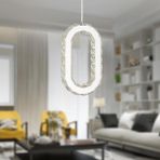 Avignon 40 Watt Tekli Krom Ledli 3 Renkli Sarkıt Kristalli Taşlı Modern Tasarım Led Kristal Salon Avize
