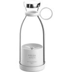 Avigo Taşınabilir Mini Şarjlı Blender Kablosuz Şarjlı Mikser Smoothie - Milkshake Shaker 380ML - Beyaz