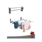 AVION-SHOP Lissome Duvara Monte Akordiyon Çamaşır Kurutmalığı Antrasit 70 cm