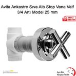 Avita Ankastre Sıva Altı Stop Vana Valf 3/4 Artı Model 25 Mm