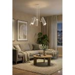 Avizade Lyra Modern Tasarım 5'Li Beyaz Silindir Spotlu Salon Mutfak Avizesi - Gu10 Duy (45X50 Cm)
