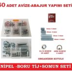 Avize -Abajur Duy Nipel-Boru Tij ve Somun Seti 50 Parça