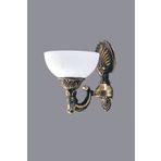 Avize çarşısı Omega Tekli Beyaz Cam Başlıklı, Eskitme Antik Renk Metal Gövde, Duvar Aplik Bs.3035-52-19 B