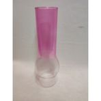 Avize Lamba Camı. Şeffaf - Pembe Renkli. (Alt Çap: 7.00cm-h:25.00cm)