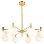 Avize Pazarı Brass Pirinç 8'li Sarkıt Avize Salon Oturma Odası - Çok Renkli