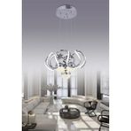 Avize Pazarı Heracles 3 Renk Gümüş ( Sarı Beyaz ve Gün Işığı ) Luxury LED Kristal Taşlı Avize - Çok Renkli