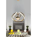 Avize Pazarı Modern Taşlı Toplu Bronz Ledli Avize