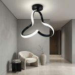 Avizego Cevina LED Plafonyer Avize - Beyaz Işık - Siyah