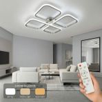 Avizego Nuvo LED Plafonyer Avize 3 Renk Kumandalı - Gri