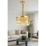 Avizemoda Desina 40 Cm'Lik Kristal Tabut Taşlı Salon Oturma Odası Lüks Avize - GOLD Kaplama - 7