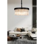 Avizemoda Desina 40'lık Kristal Taşlı Lüks Avize - (siyah) - 7