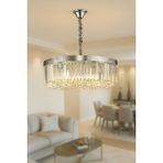 Avizemoda Desina 60 Cm'Lik Kristal Tabut Taşlı Salon Oturma Odası Lüks Avize - KROM Kaplama - 13